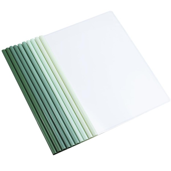 10PCS A4 Gradient Report Covers with Sliding Bar, Plastic Sliding