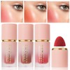 3PCS Matte Cream Blush Soft Lightweight Liquid Blush for Cheeks
