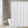 THAIGEE 2-in-1 Waterproof Fabric Shower Curtain or Liner,Linen Textured,Breathable TPU