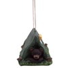 Black Bear in a Tent Christmas Ornament, Rustic Holiday Tree