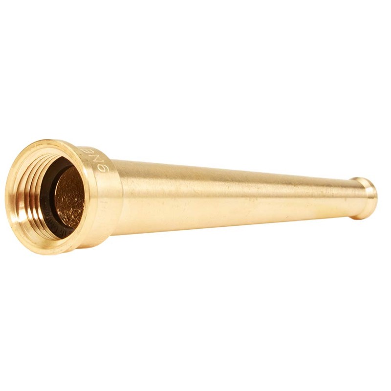 FireHoseDirect Brass Smooth Bore Garden Hose Nozzle (GHT)