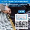 Besitu 210Pcs Black Pop Rivets Assortment Kit, 1/8" 3/16" 1/4"