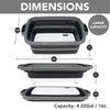 Large Collapsible BBQ Prep Tub with Locking Lid, Basket for