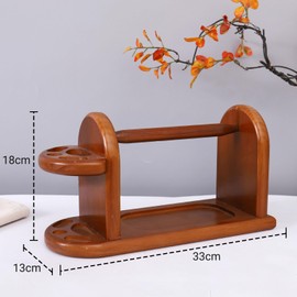 RoseFlower Wooden Yarn Ball Holder Wool Unwinder Wooden Spinning Yarn and Thread Holder Yarn Winder Hand Operated Wool Ball Holder for Knitting Crochet and Other Crafts, 33 x 13 x 18 cm