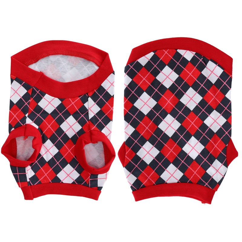 Pet Pig Spring Summer Sleeveless TShirt Pet Vest Sweatshirt Rhombus