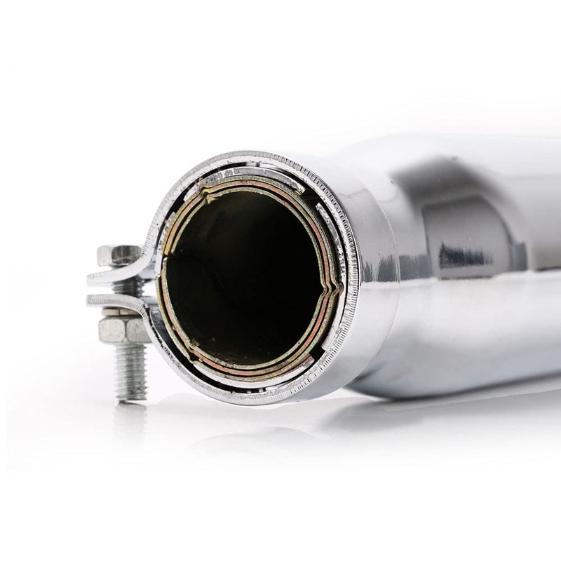 Tesmirror Universal Motorcycle Stainless Steel Slash Cut Exhaust Tip Exhaust