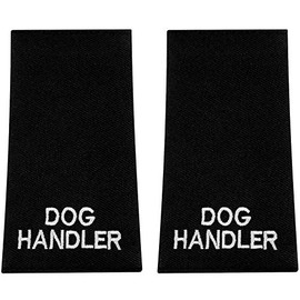 handembroideryuk Dog Handler Shoulder Epaulettes Badge | Uniform Epaulets for Security and Close Protection Officers | Military Insignia Rank Slide for Utility and Patrol Use