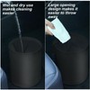 UOEPOWA Foldable Car Trash Can, Cute Folding Leather Car Garbage