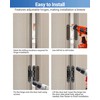 Upgraded Invisible Door Hinges (2 pcs) -6 Inch Black Hidden
