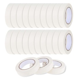 DIVINA VITAE 24Pack White Masking Tape, 1 Inch Wide Masking Tape Adhesive Painting Tape Masking Tape Bulk for General Purpose Use(1 inch x 55 Yards/Per Roll)