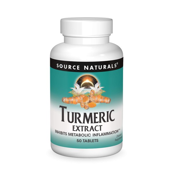 Source Naturals Turmeric Extract - Supports Healthy Inflammatory Response - 50 Tablets