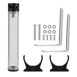 VBESTLIFE Water Cooling Tank, 190 mm / 240 mm / 300 mm / 400 mm x 50 mm Diameter POM Cylinder CPU Water Cooler Reservoir System Heatsink Kit for PC Computer (300 mm)