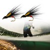 EMSea 4x Black Cormorant Wet Trout Flies Fish 10 Hooks