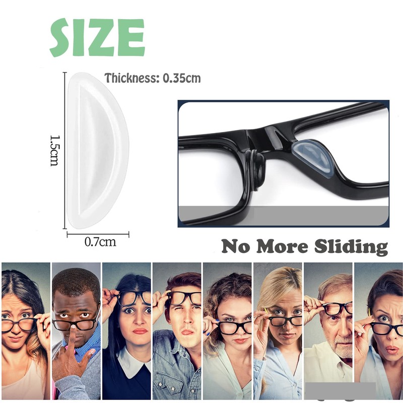 Eyeglass Nose Pads,Silicone Nose Pads for Glasses,Anti-Slip Soft Nose Pads