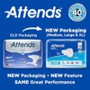 Attends Attends Adult Unisex Disposable Briefs, X-Large, 58"-63" Waist with SecureGrip Tab Closure, Ultimate Absorbency, Breathable Materials, 60ct Case