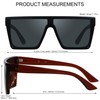 LYZOIT Square Oversized Sunglasses for Women Men Big Flat Top