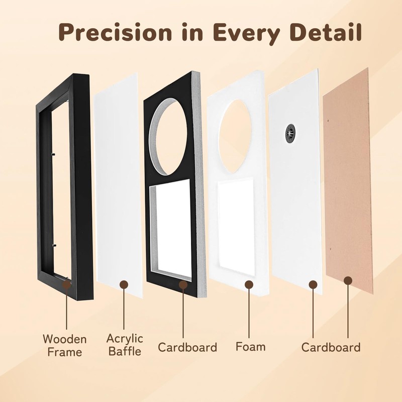 Could Spark CD Frame Display Case-14.2" x 7.9"Black Style with