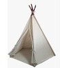Laylala® Teepee Tent.India Teepee-Embroidery Elephant-Preassemble.5 Poles Design(Light Brown Color)