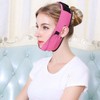 Women's jawline, face line, V-line correction compression band - pink / 여자 여성 턱선 얼굴선 브이 라인 보정 압박 밴드 - 핑크