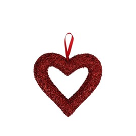 Corazones de espuma con purpurina para el día de San Valentín, 2 unidades (rojo)