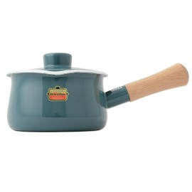 富士ホーロー ミルクパン・スモークブルー 15cm Solid SD-15M SB