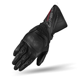 SHIMA Miura Women's Motorcycle Gloves - Touch Screen, Summer, Sports Leather Gloves with Carbon Ankle Protector, Palm and Finger Pusher, Reinforced Palm (Black, XS)