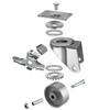 HANDSAMMU'S 3inch Industrial Casters, Semi Steel Cast Iron Locking Casters,