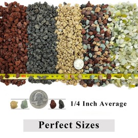 FANTIAN 2 lbs Black Lava Rocks for Plants,1/4 Inch Crush Volcanic Rock Pumice Soil Additive for Succulent Aquarium Cactus Bonsai Fire Pits and Garden Landscaping