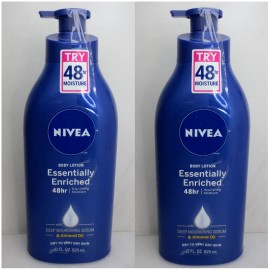 NIVEA BODY LOTION ESSENTIALLY ENRICHED 48HR DEEP NOURISHING SERUM 21 OZ 2PCS