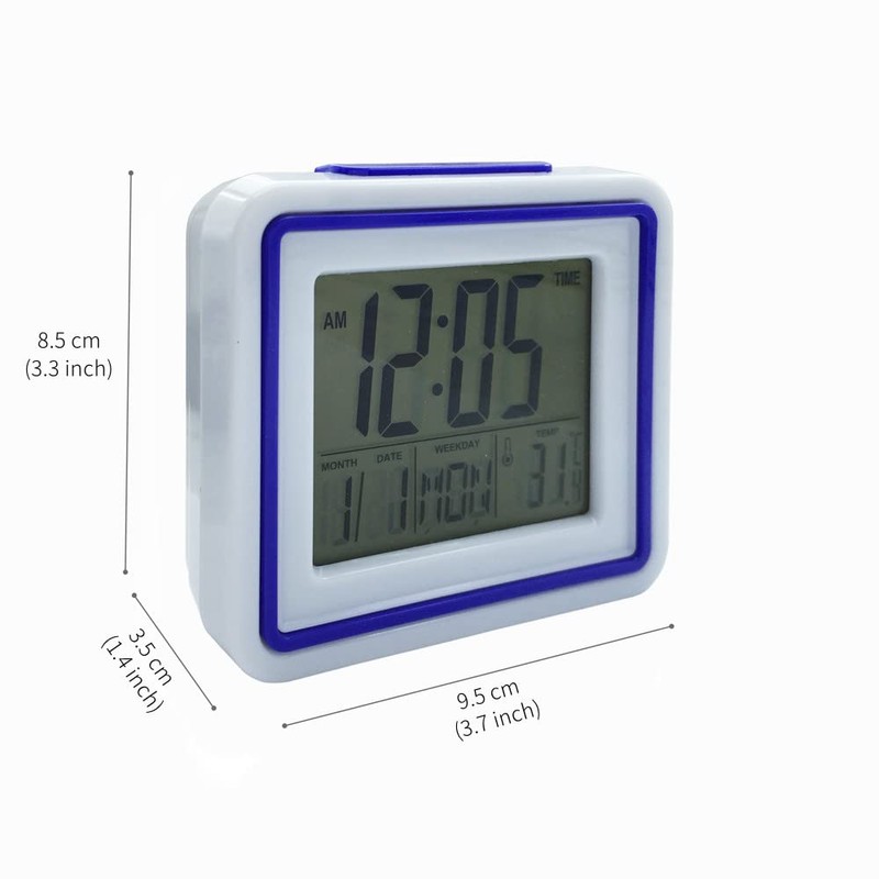 VISIONU English Talking Alarm Clock with Date, Day and Temperature,