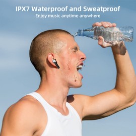 Wireless Earbuds, Bluetooth Headphones 5.3 HiFi Stereo, Wireless Earphones with ENC Noise Cancelling Mic,Touch Control in Ear Wireless Headphones (Black)