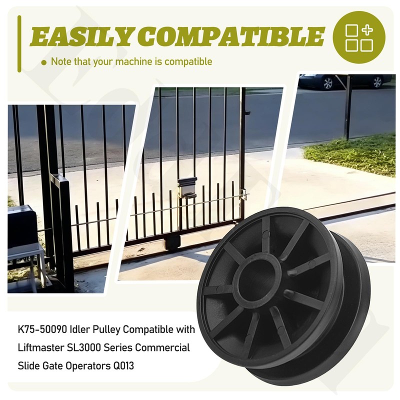 K75-50090 Idler Pulley Replacement for LIF-tmaster SL3000 Commercial Slide Gate