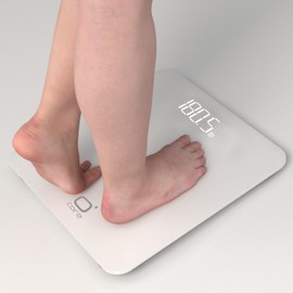 O'CARE Digital Bathroom Scale,Highly Accurate Body Weight Scale, Large Clear LED Display, Differential Display, Including 4*AAA Battery, Measures Weight up to 400LB (White)