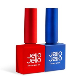 Jello Jello peel-off base gel glossy top gel set basic gel nail / 젤로젤로 필오프 베이스젤 글로시탑젤 세트 기초젤네일