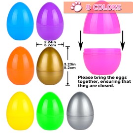 AniSqui 35 Pieces Plastic Eggs to Fill, 2.52" (8.2cm) Plastic Easter Eggs to Fill, Plastic Eggs for Easter Egg Hunt