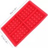 Launer Molde Silicona Wafflera 4 Cavidades Repostería Waffles 2 Pza
