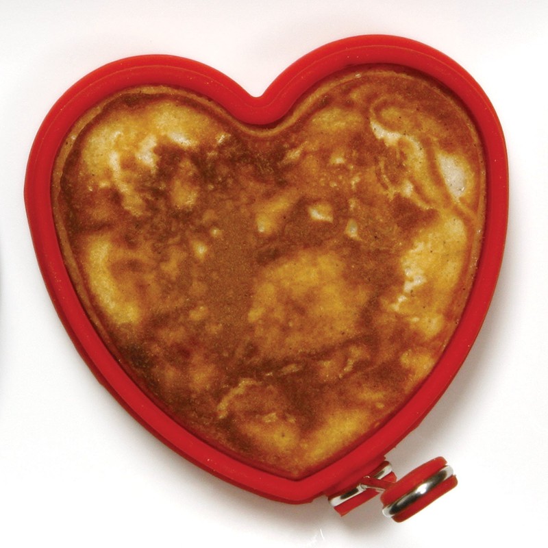 Norpro - 999R Norpro Silicone Heart Pancake/Egg Rings, 2 Pieces,