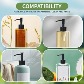 2Pack Pumps Lotion Soap Dispenser Replacement Pump for Your Liquid Soap, Lotion or Dish Soap Refill Dispenser Kitchen Bathroom Worktop Bottles 28/400 Thread Size (Black)