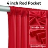 10x12 ft Red Backdrop Curtains for Wedding Parties, Wrinkle Free