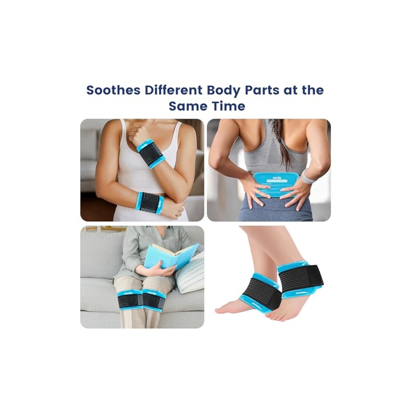 REVIX Ice Packs for Injuries Reusable, 2 Packs Hot &