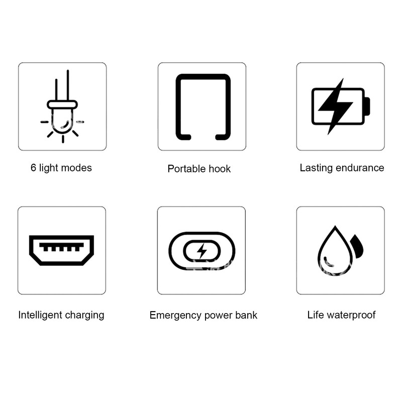 HC‑261 Camping Light Multifunctional USB Rechargeable LED Camping Lantern with
