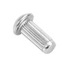 50pcs Knurled Shank Rivet, M5 Round Head Solid Rivets Knurled