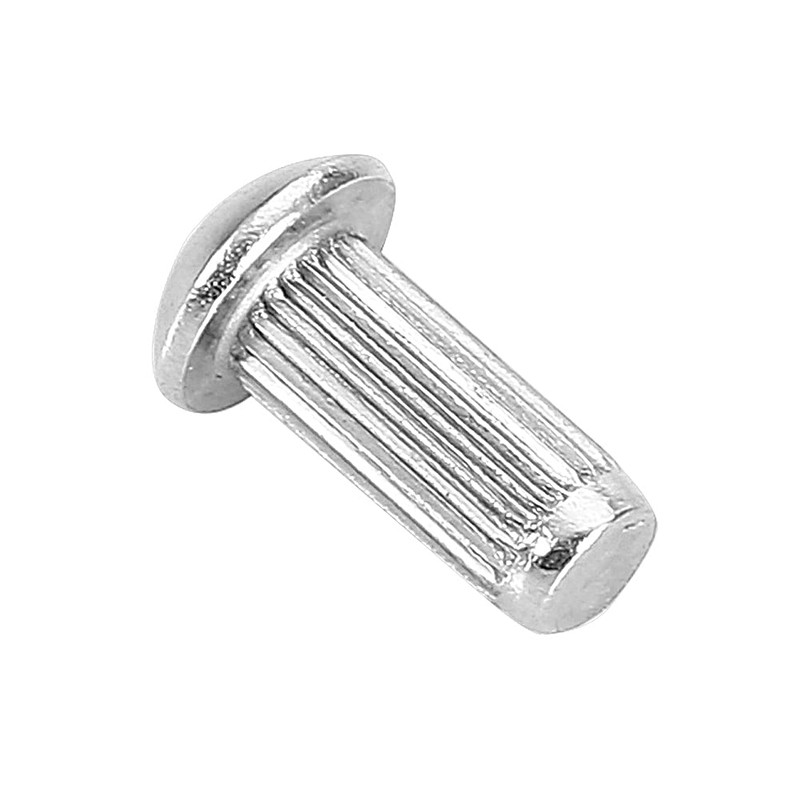 50pcs Knurled Shank Rivet, M5 Round Head Solid Rivets Knurled