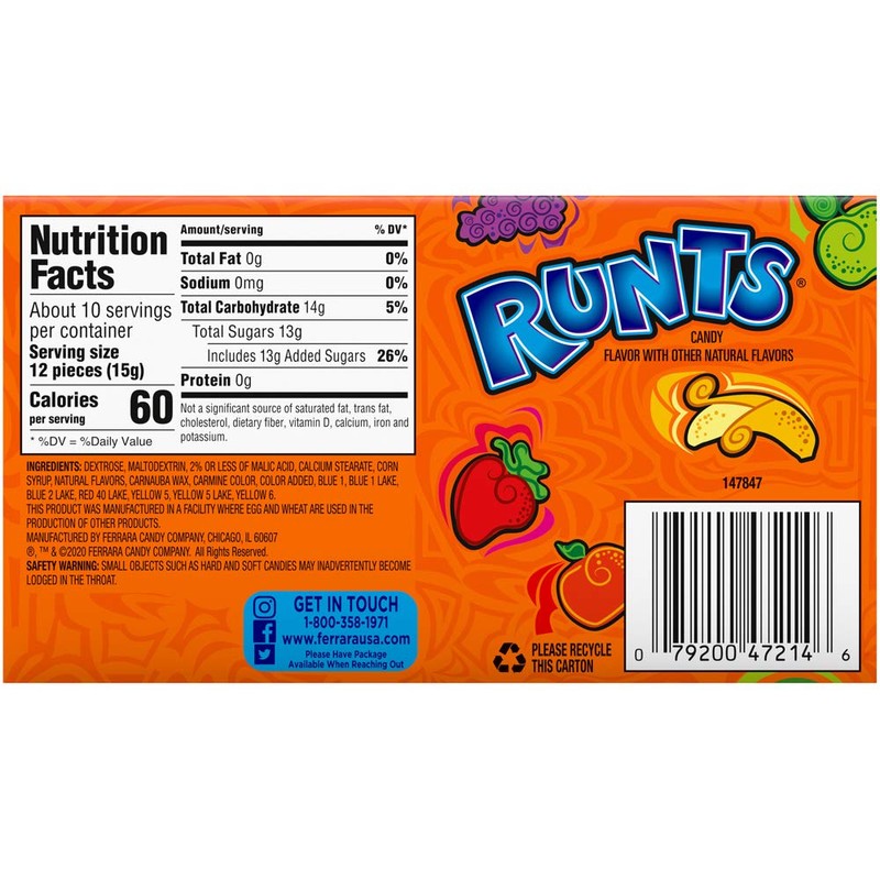 Runts Candy Theater Box, 5 Ounce