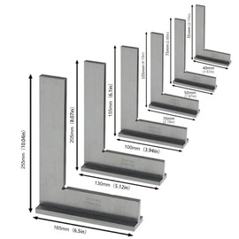 DIN875 정밀 기계공 사각 눈금자 탄소강 각도 엔지니어 90도 직각 [50x40mm] DIN875 Precision Machinist Square Ruler Carbon Steel Angle Engineer 90 Degree Right Angle [50x40mm]