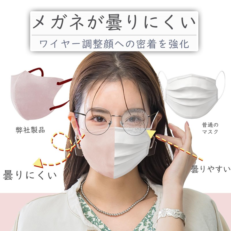 [一木良品] マスク【息しやすい・3層薄型】バイカラーマスク 【適格請求書発行事業者】３Dマスク 立体マスク 不織布マスク くちばし 使い捨て チークマスク 耳が痛くならない 20枚(10枚×2パック)