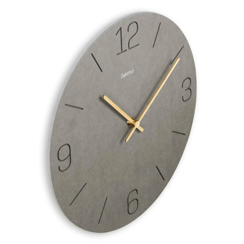 Hama Wall Clock, Engineered Wood, Gray, Standard