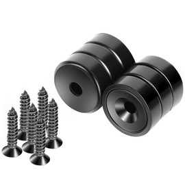 Neosmuk 17mm Diameter Magnets Ideal for Wooden Wall, Whiteboard, Door, Home, Kitchen, Office (Black, Pack of 6)