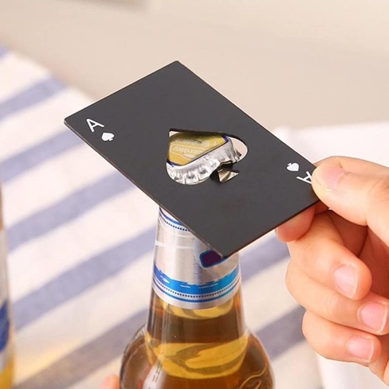 XSAJU Bottle Opener, Stylish Playing Cards, Set of 2, Spade