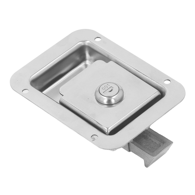 Travel Trailer Lock Stainless Steel Flush Mount Paddle Type Toolbox
